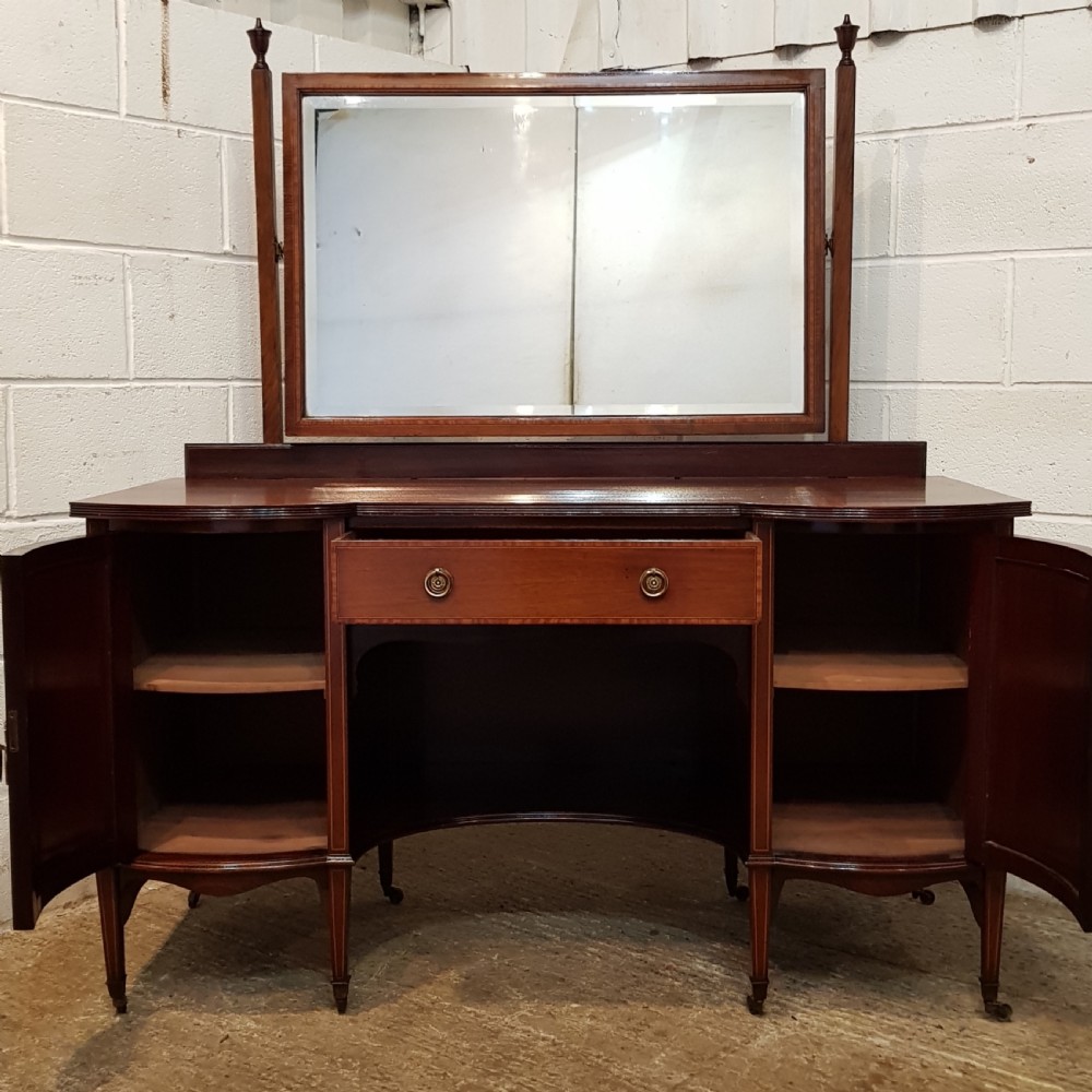 ANTIQUE EDWARDIAN SHERATON MAHOGANY DRESSING TABLE C1900 View VII