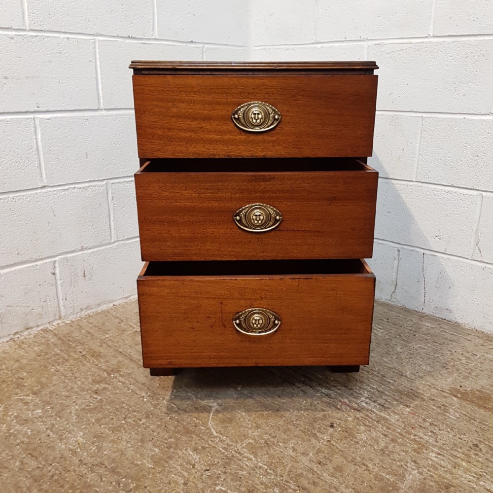 ANTIQUE REGENCY MAHOGANY DWARF NARROW CHEST OF DRAWERS C1820 View IV