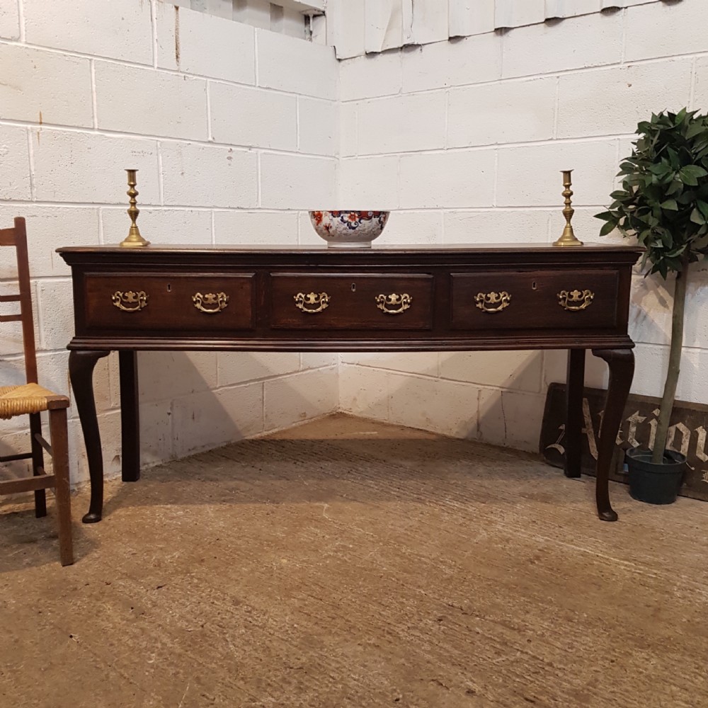 ANTIQUE 18TH CENTURY GEORGIAN PERIOD OAK DRESSER BASE C1780