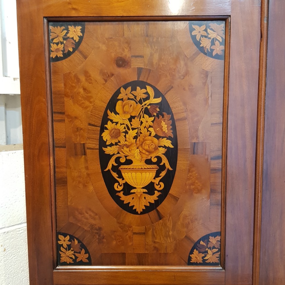 ANTIQUE EDWARDIAN INLAID BURR WALNUT TRIPLE WARDROBE C 1900 View III