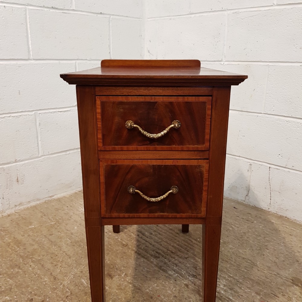 ANTIQUE PAIR LATE VICTORIAN MAHOGANY BEDSIDE CHESTS C1890 View IV