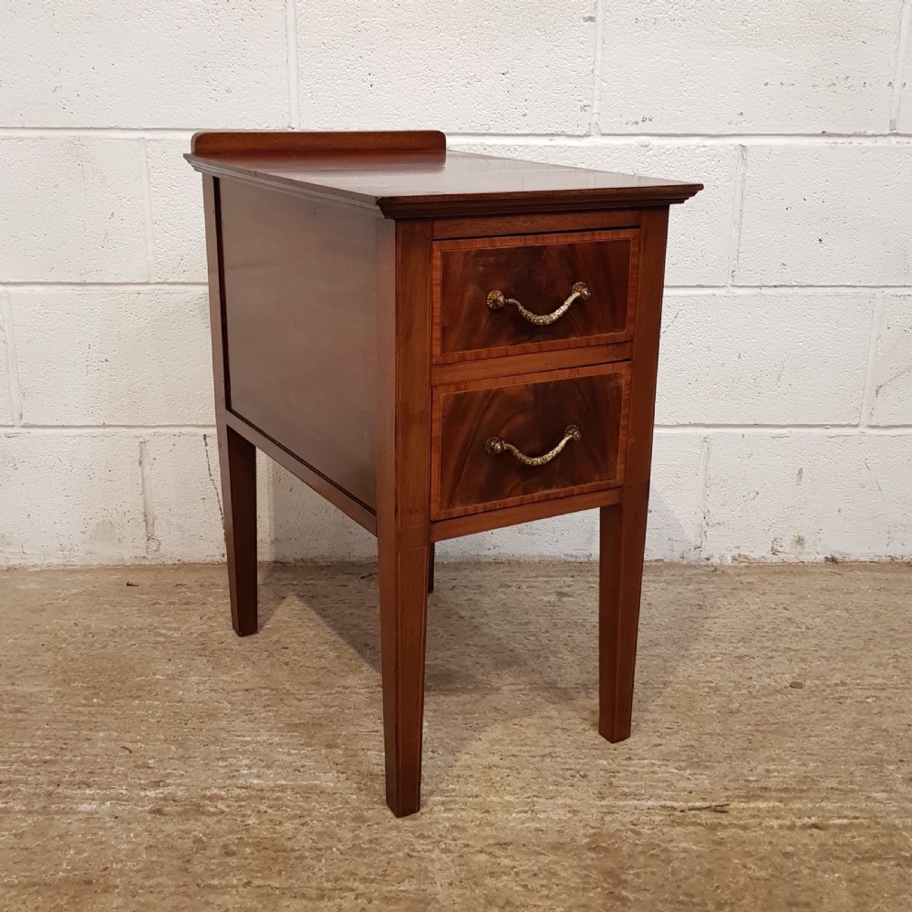 ANTIQUE PAIR LATE VICTORIAN MAHOGANY BEDSIDE CHESTS C1890 View VI