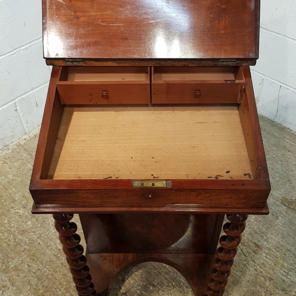 ANTIQUE VICTORIAN MAHOGANY DAVENPORT DESK C1880 View VI