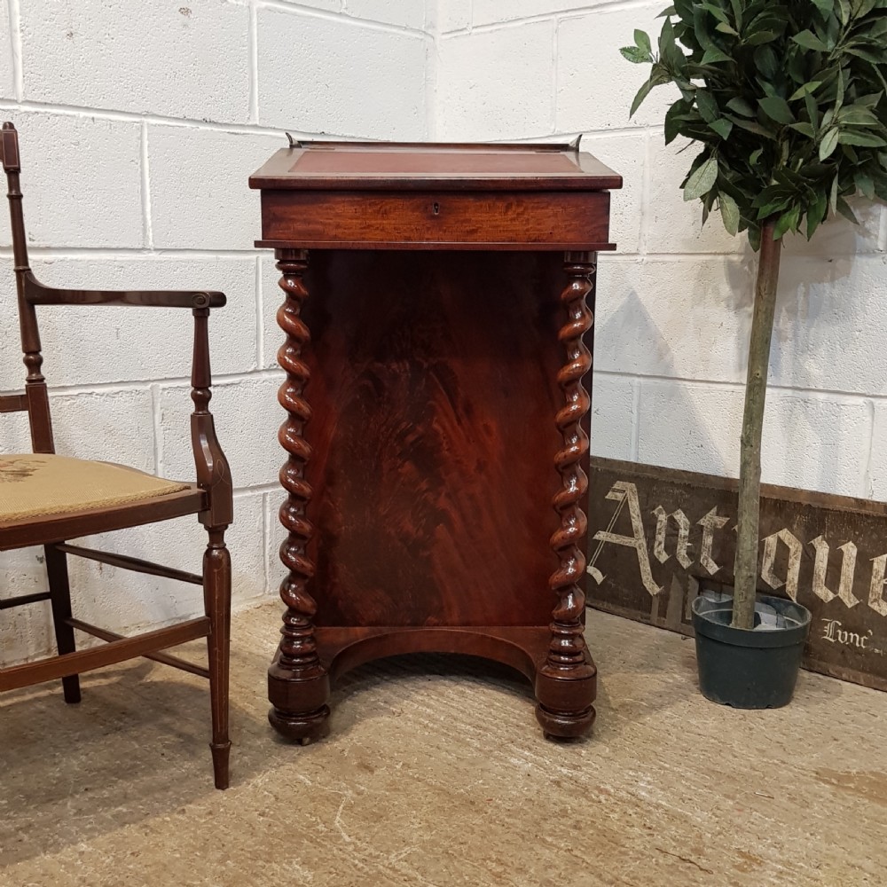 ANTIQUE VICTORIAN MAHOGANY DAVENPORT DESK C1880 View VII