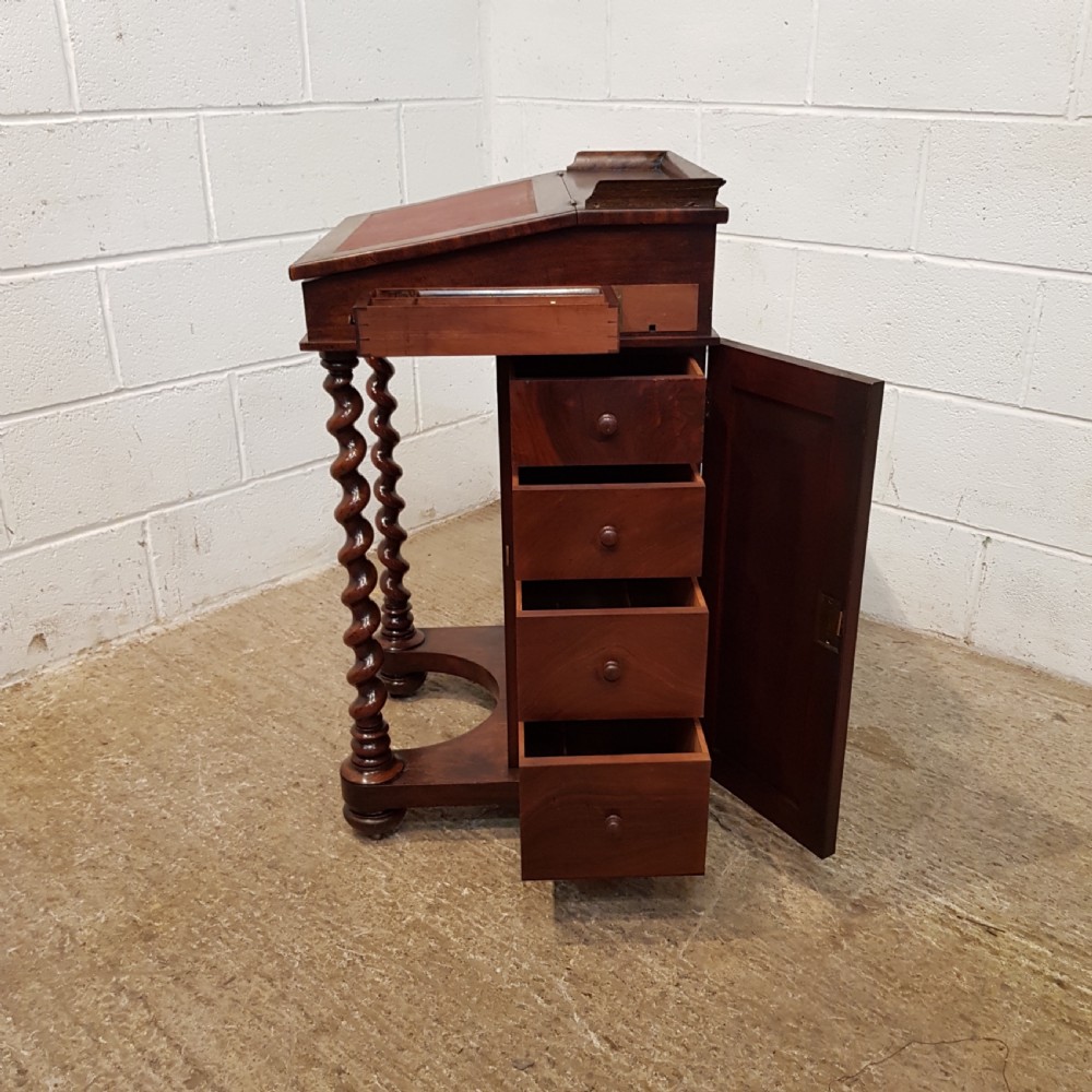 ANTIQUE VICTORIAN MAHOGANY DAVENPORT DESK C1880 View IX