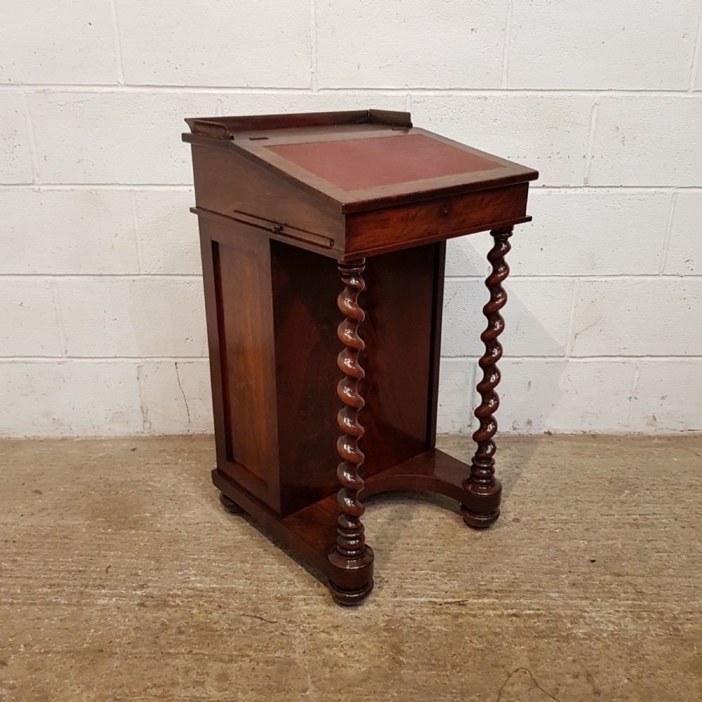 ANTIQUE VICTORIAN MAHOGANY DAVENPORT DESK C1880 View X