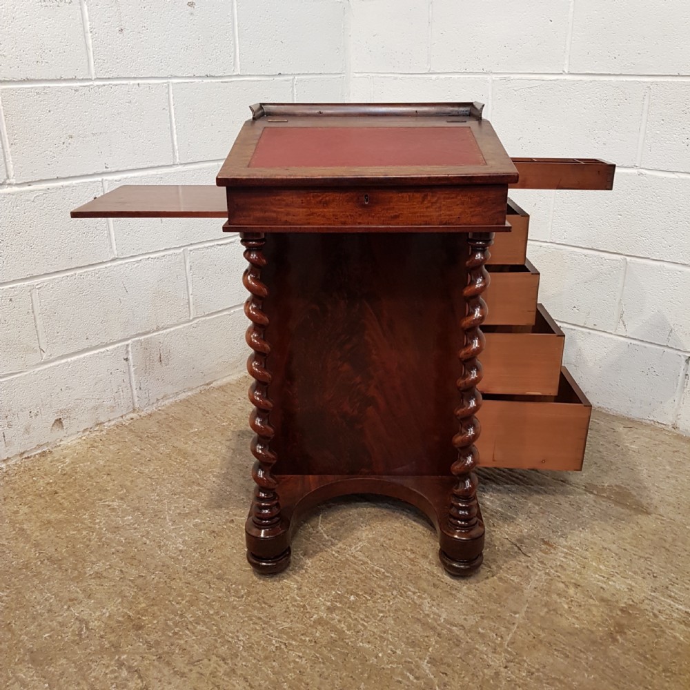 ANTIQUE VICTORIAN MAHOGANY DAVENPORT DESK C1880 View XI