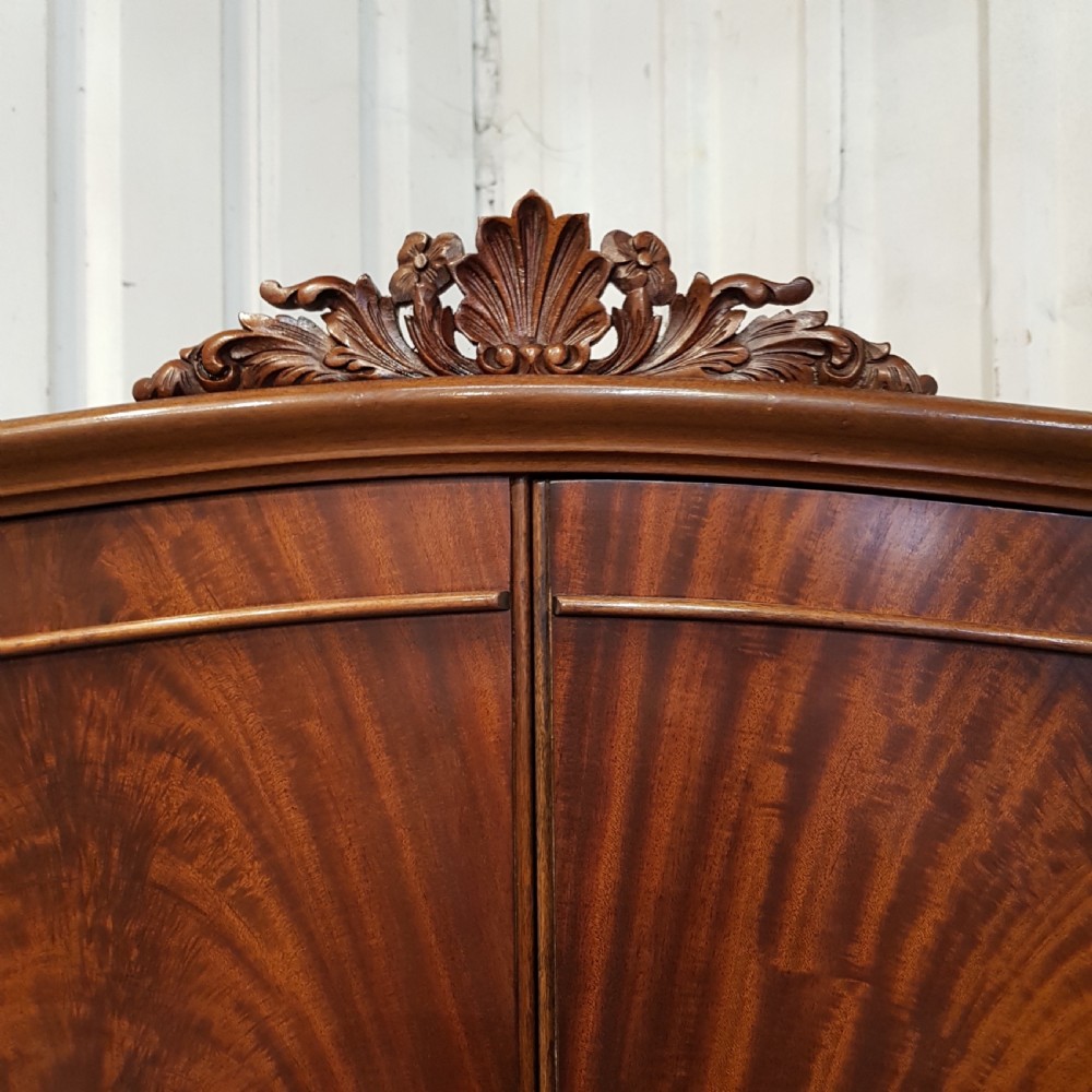 ANTIQUE PAIR MAHOGANY LADIES & GENTS WARDROBES C1920 View VIII