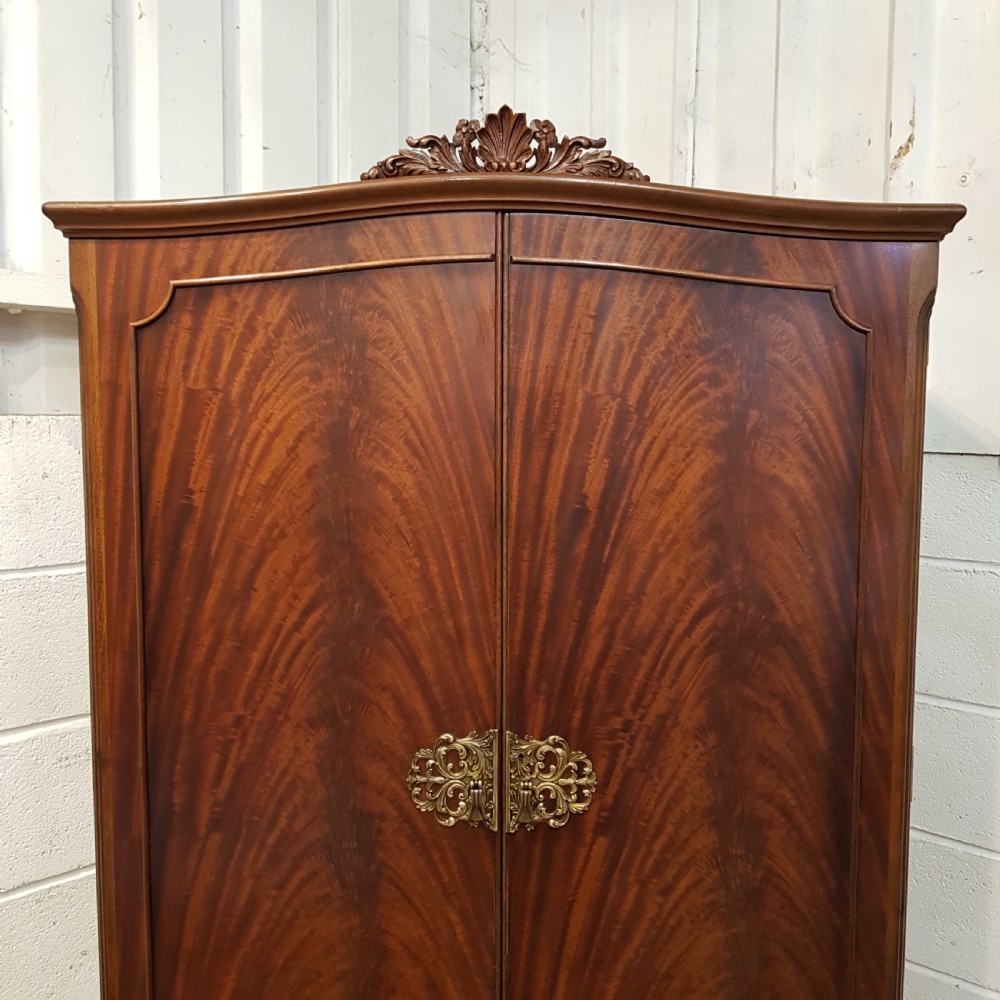 ANTIQUE PAIR MAHOGANY LADIES & GENTS WARDROBES C1920 View IX
