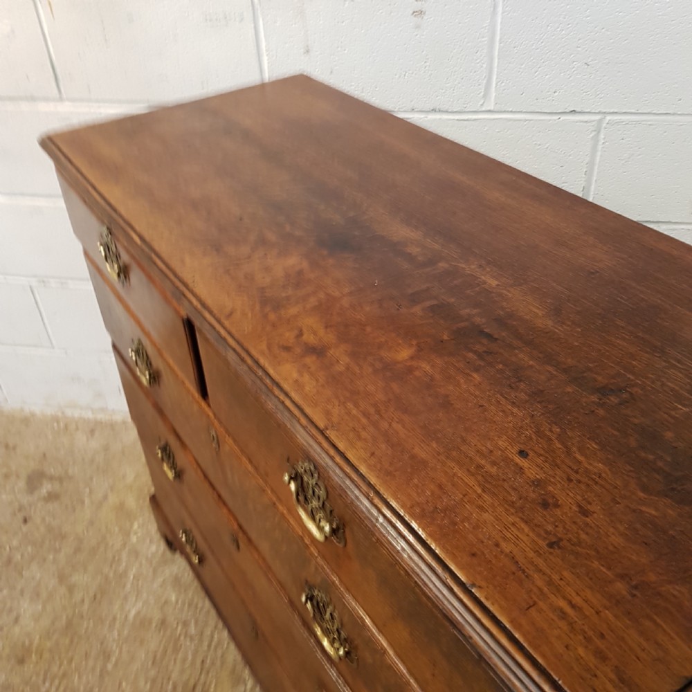 ANTIQUE 18TH CENTURY PERIOD  OAK INLAID CHEST OF DRAWERS C1780 View IV
