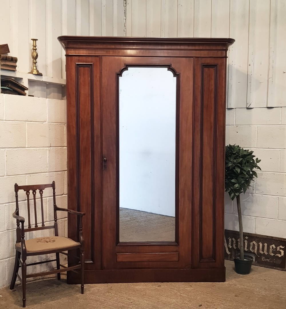 ANTIQUE VICTORIAN MAHOGANY DOUBLE WARDROBE COMPACTUM C1880