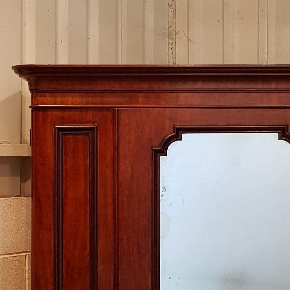ANTIQUE VICTORIAN MAHOGANY DOUBLE WARDROBE COMPACTUM C1880 View III