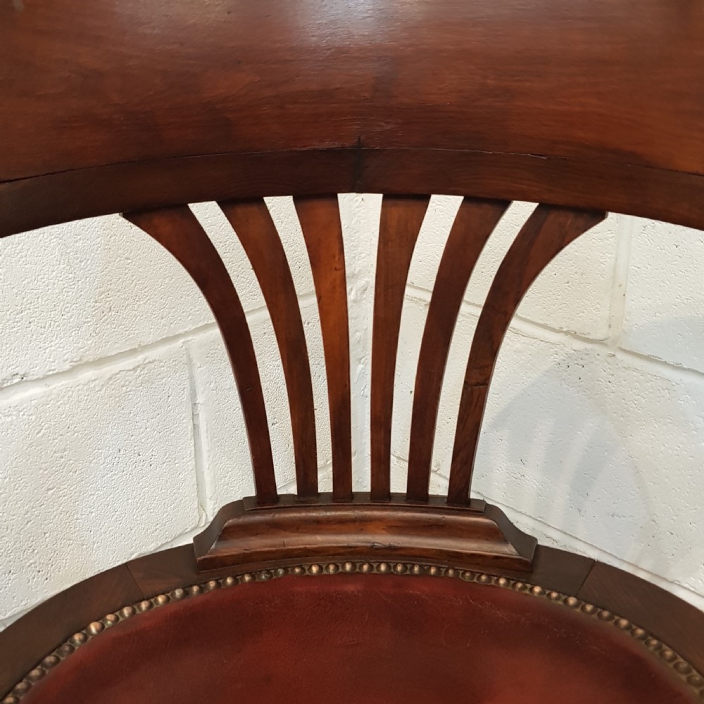 ANTIQUE EDWARDIAN OAK SWIVEL DESK CHAIR C1900 View VI
