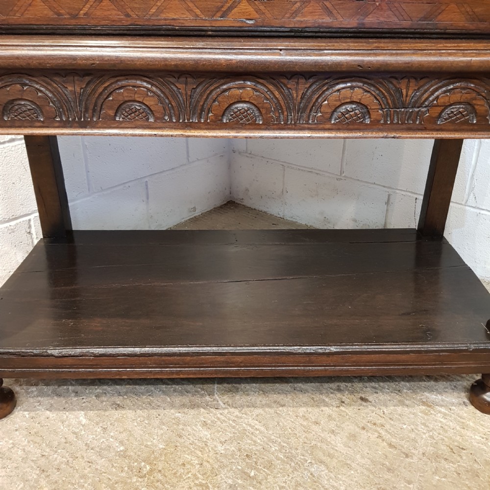 ANTIQUE 18th CENTURY CARVED COUNTRY OAK COURT CUPBOARD C1780 View VI