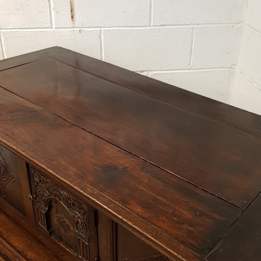 ANTIQUE 18th CENTURY CARVED COUNTRY OAK COURT CUPBOARD C1780 View VIII