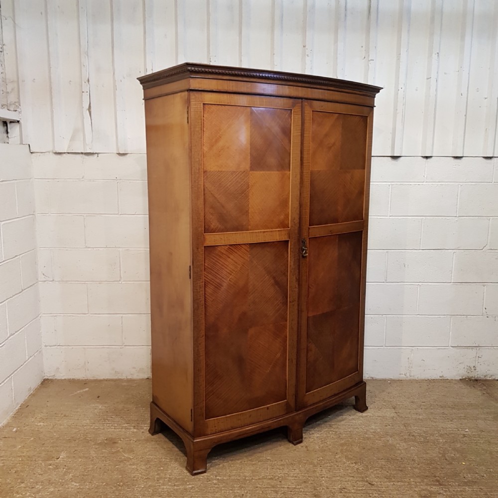 ANTIQUE EDWARDIAN SATINWOOD DOUBKE WARDROBE BY MAPLE & CO C1900 View VI