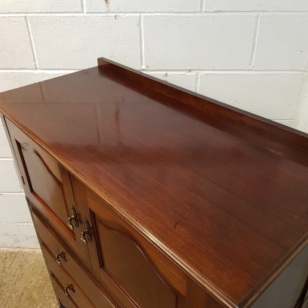 ANTIQUE EDWARDIAN MAHOGANY TALLBOY CHEST OF DRAWERS C1900 View III