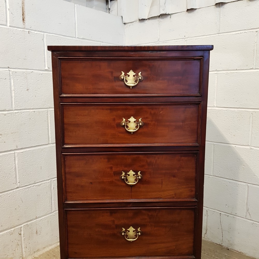 ANTIQUE REGENCY MAHOGANY TALL NARROW CHEST OF DRAWERS C1820 View III