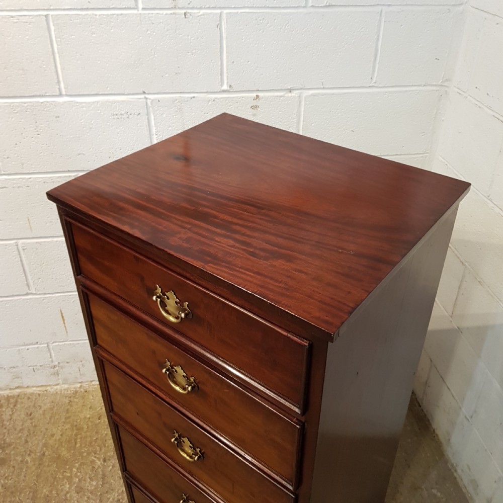 ANTIQUE REGENCY MAHOGANY TALL NARROW CHEST OF DRAWERS C1820 View IV