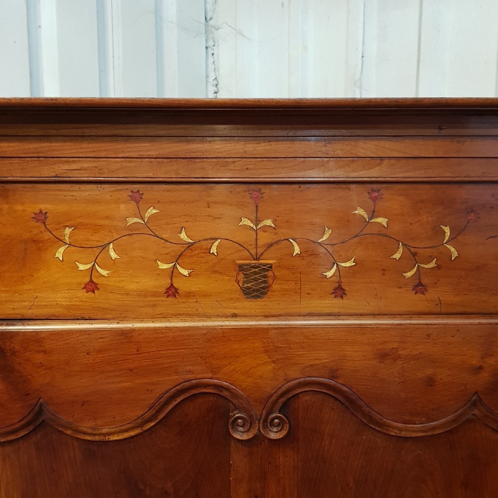 ANTIQUE 19TH CENTURY FRENCH FRUITWOOD INLAID ARMOIRE C1880 View IV