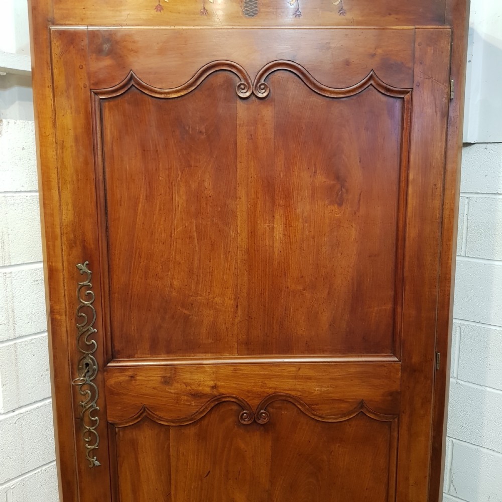 ANTIQUE 19TH CENTURY FRENCH FRUITWOOD INLAID ARMOIRE C1880 View V