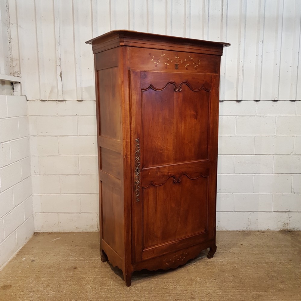ANTIQUE 19TH CENTURY FRENCH FRUITWOOD INLAID ARMOIRE C1880 View VII