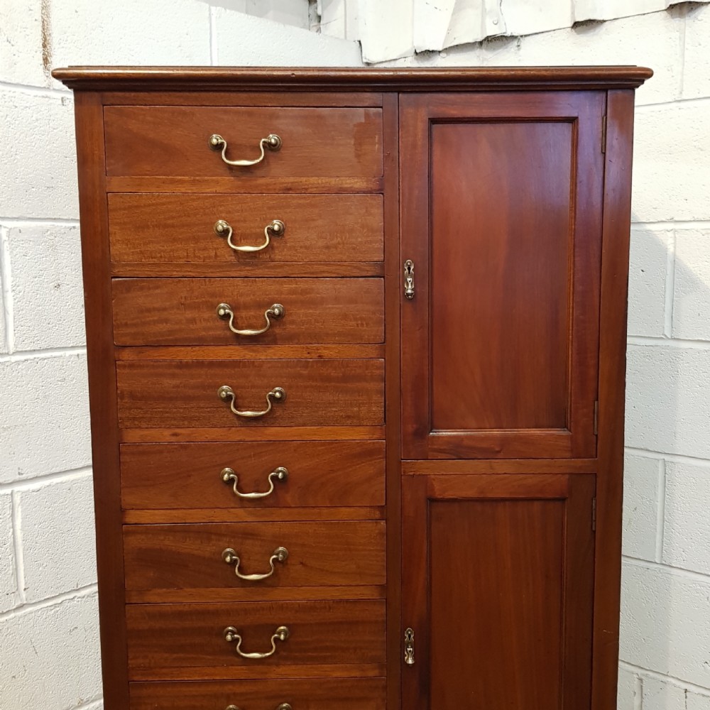ANTIQUE EDWARDIAN MAHOGANY MULTI DRAWER CUPBOARD C1900 View V