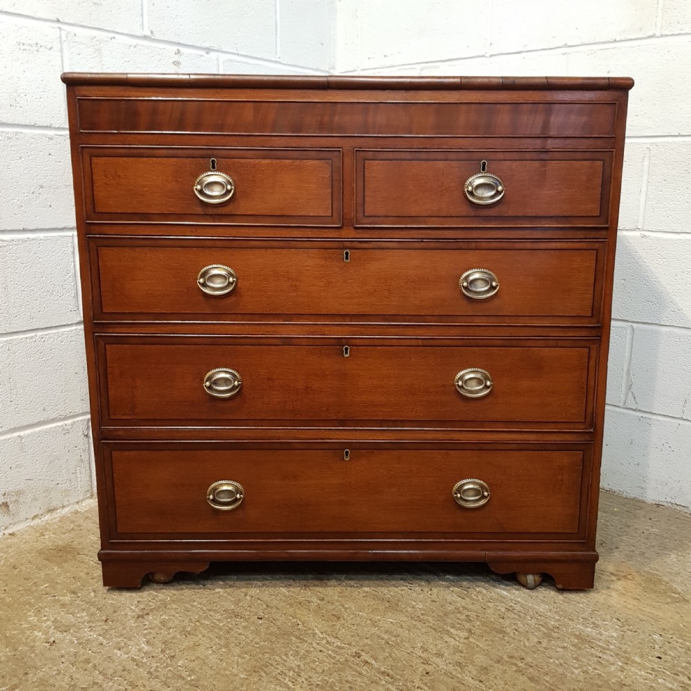 ANTIQUE REGENCY MAHOGANY CHEST OF DRAWERS C1820 View II