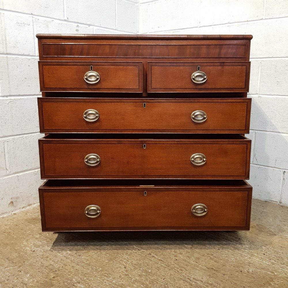ANTIQUE REGENCY MAHOGANY CHEST OF DRAWERS C1820 View IV