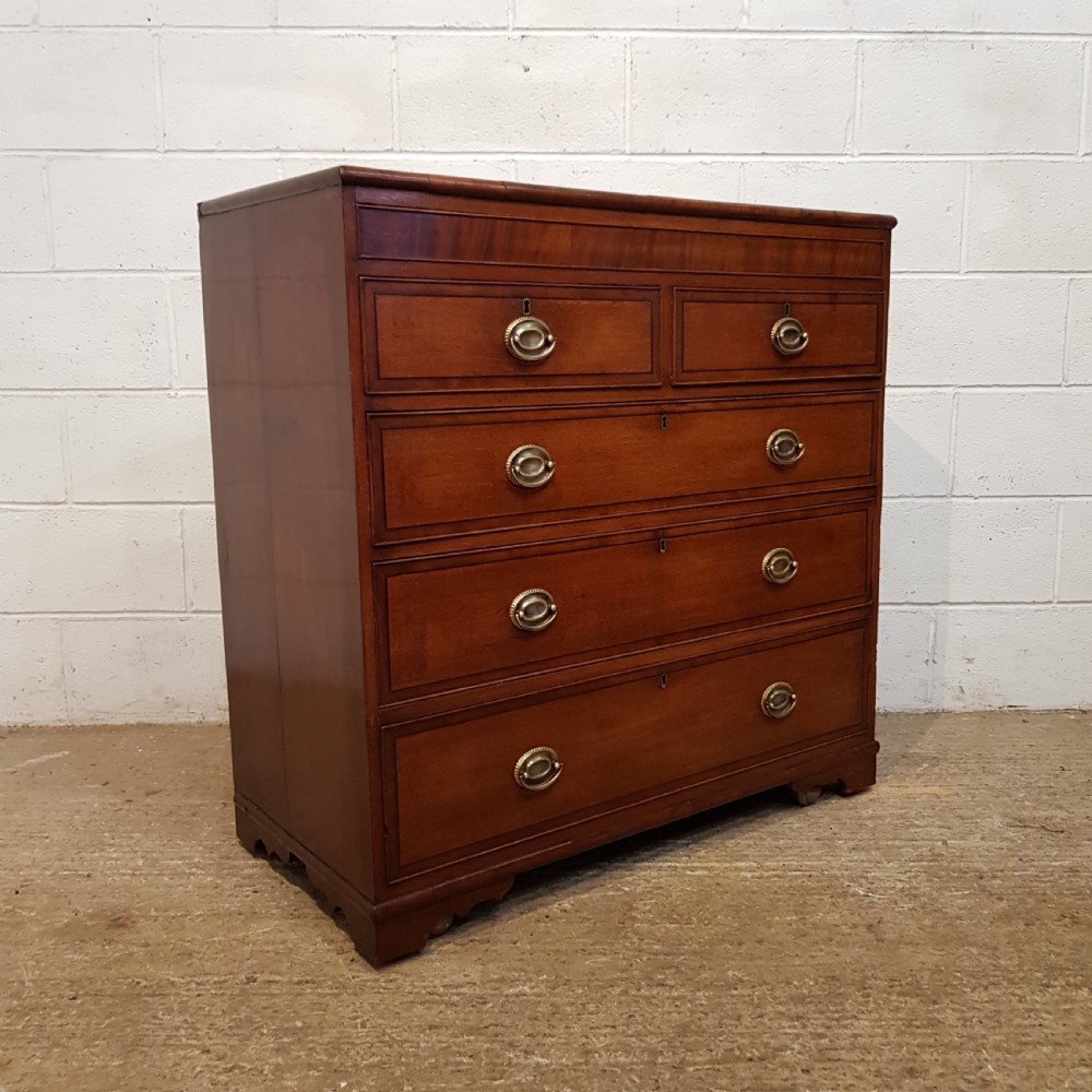ANTIQUE REGENCY MAHOGANY CHEST OF DRAWERS C1820 View VI