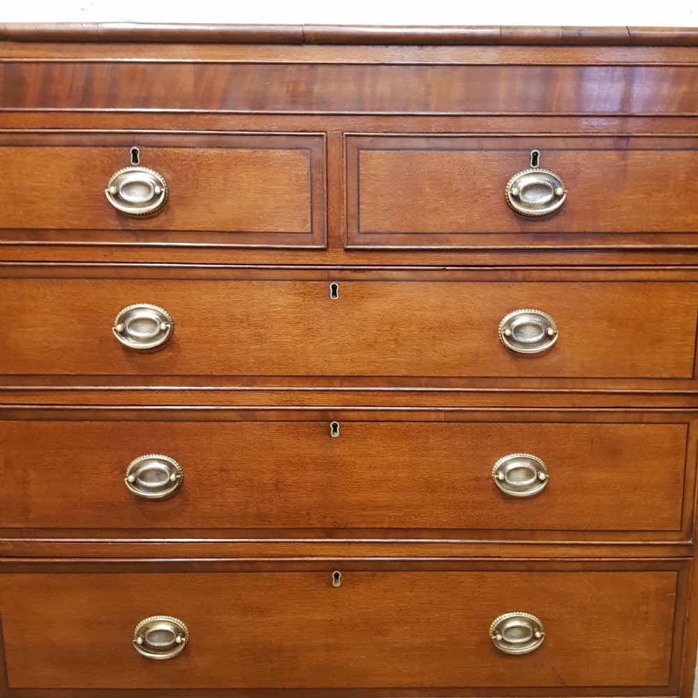 ANTIQUE REGENCY MAHOGANY CHEST OF DRAWERS C1820 View VII