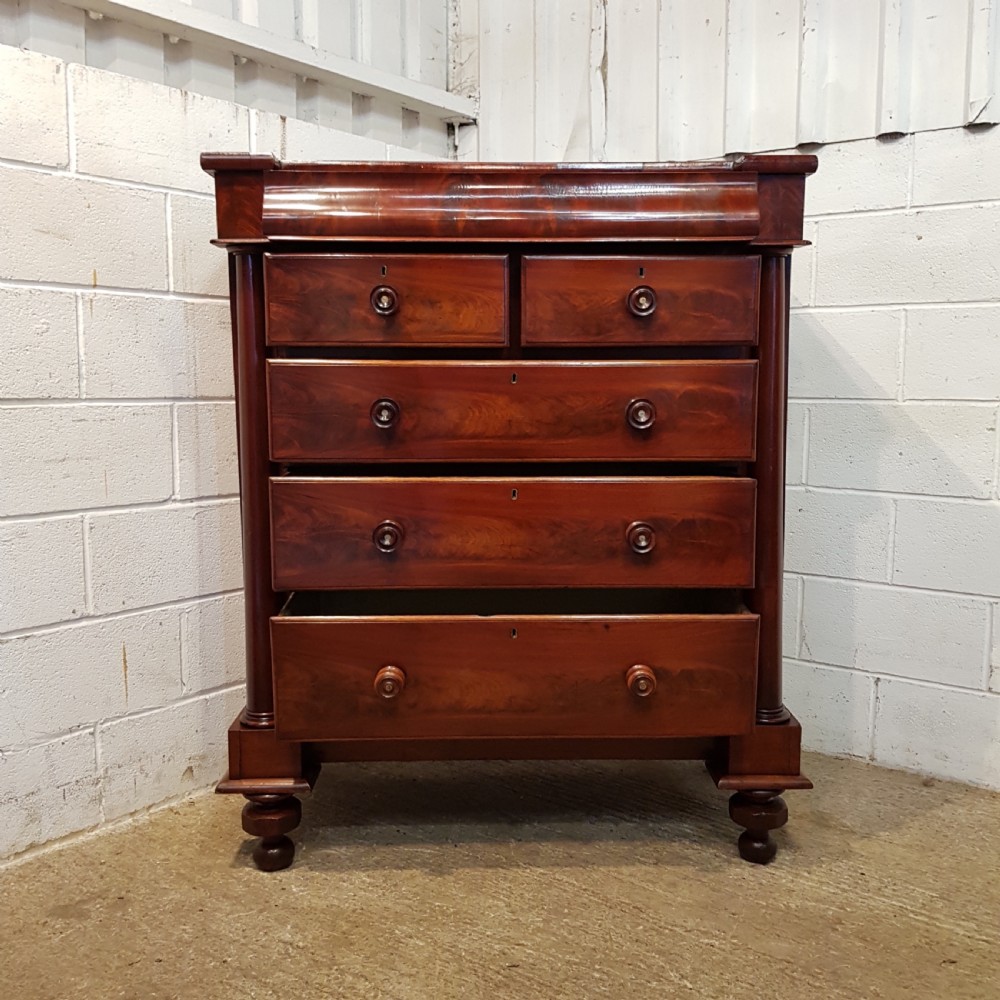 ANTIQUE VICTORIAN MAHOGANY SCOTCH CHEST OF DRAWERS C1880 View IV