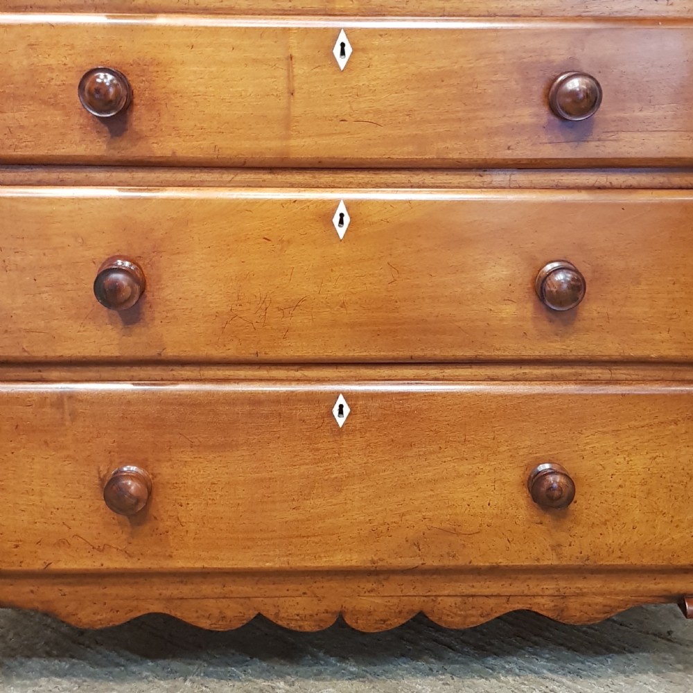 ANTIQUE VICTORIAN MAHOGANY CUMBERLAND CHEST OF DRAWERS C1880 View IV