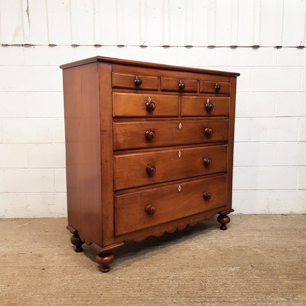 ANTIQUE VICTORIAN MAHOGANY CUMBERLAND CHEST OF DRAWERS C1880 View VII