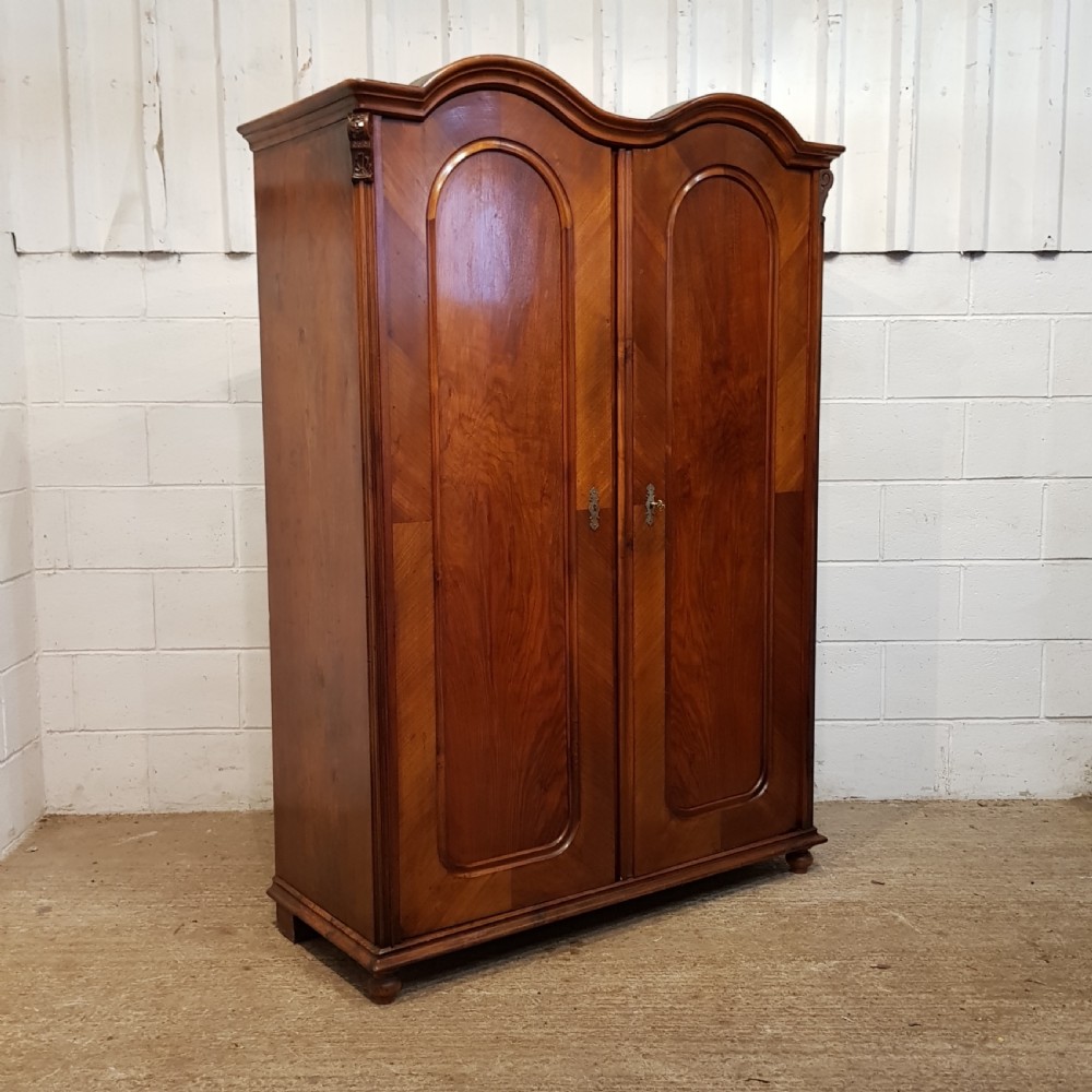 ANTIQUE 19TH CENTURY BIEDERMEIER MAHOGANY  DOUBLE WARDROBE C1850 View VII