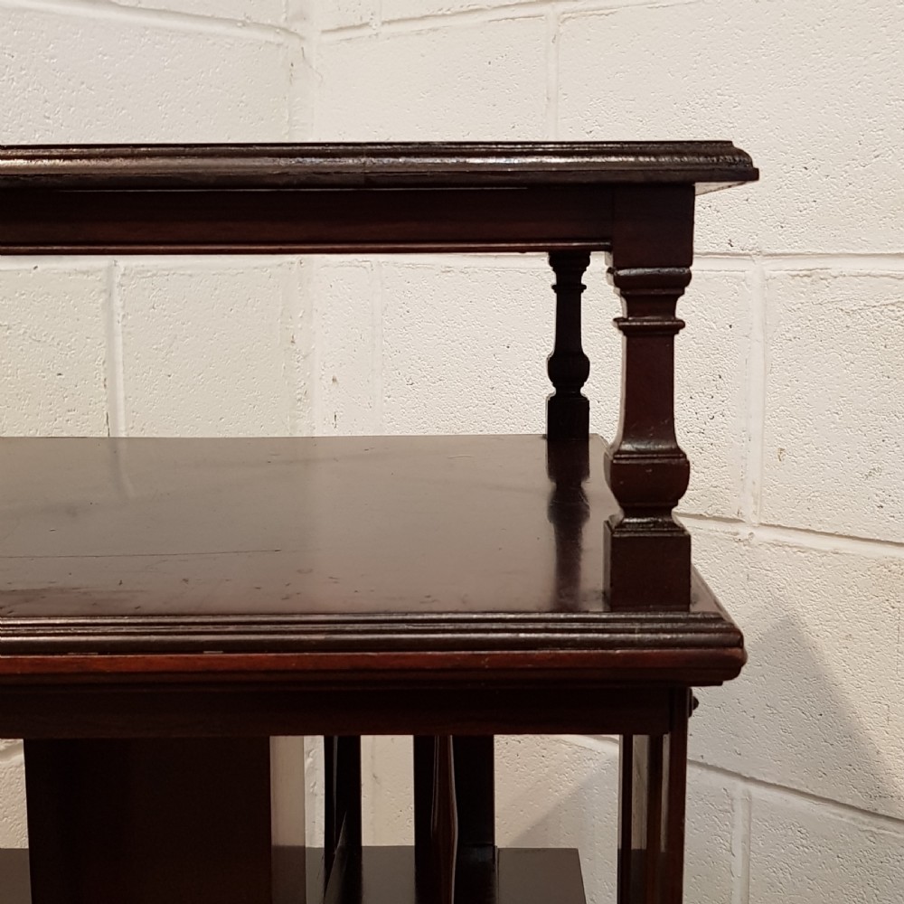 ANTIQUE EDWARDIAN MAHOGANY REVOLVING BOOKCASE C1900 View IV