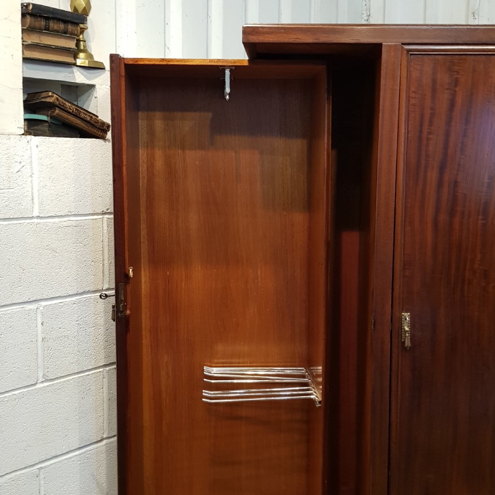 ANTIQUE MAHOGANY GENTS FITTED WARDROBE COMPACTUM C1920 View II