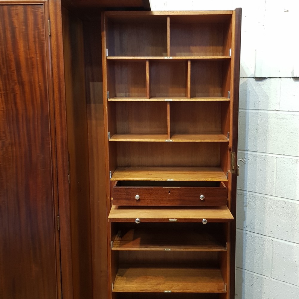 ANTIQUE MAHOGANY GENTS FITTED WARDROBE COMPACTUM C1920 View VIII