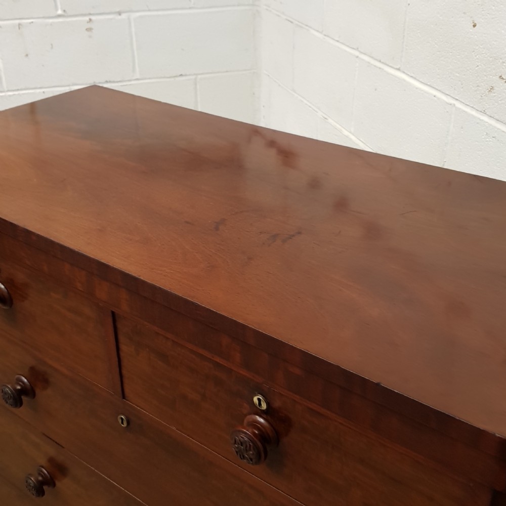 ANTIQUE VICTORIAN MAHOGANY CHEST OF DRAWERS C1880 View IV