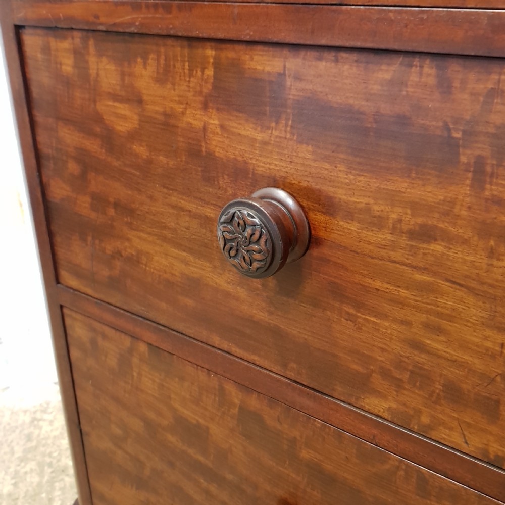 ANTIQUE VICTORIAN MAHOGANY CHEST OF DRAWERS C1880 View V