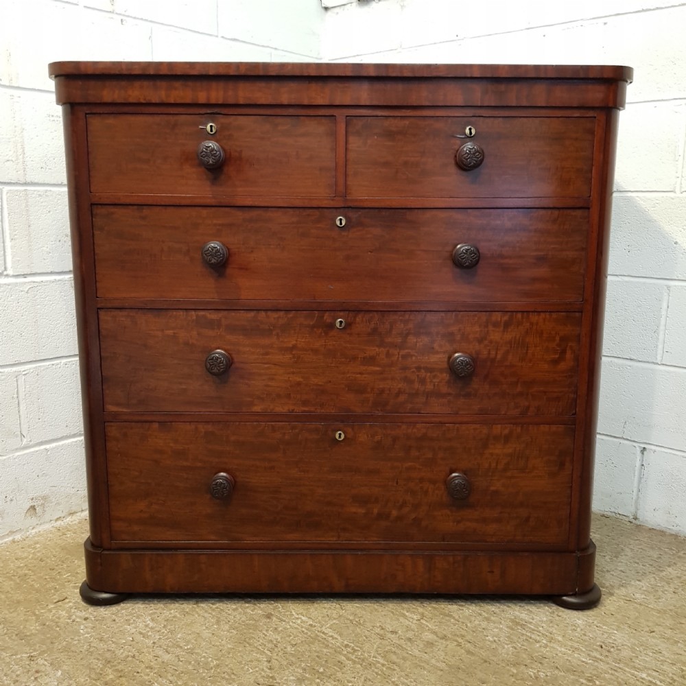 ANTIQUE VICTORIAN MAHOGANY CHEST OF DRAWERS C1880 View VI