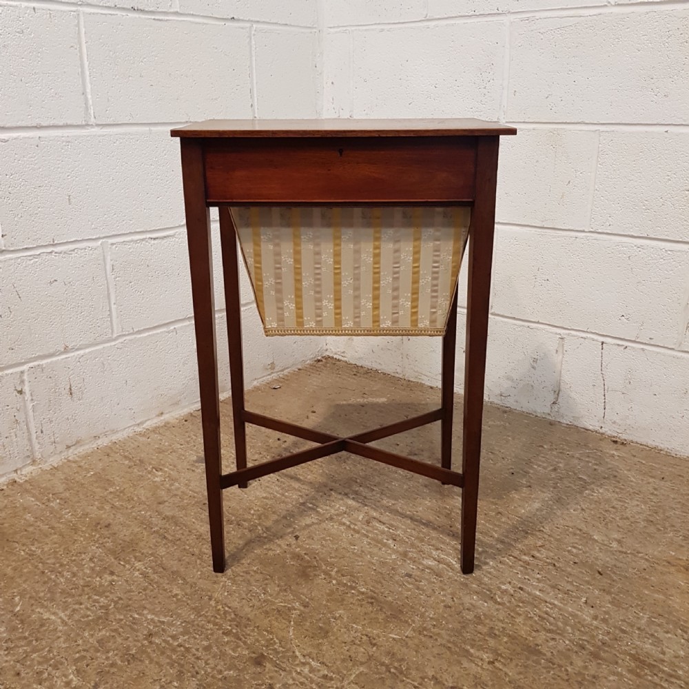 ANTIQUE SMALL REGENCY MAHOGANY WORK SEWING TABLE C1820 View III