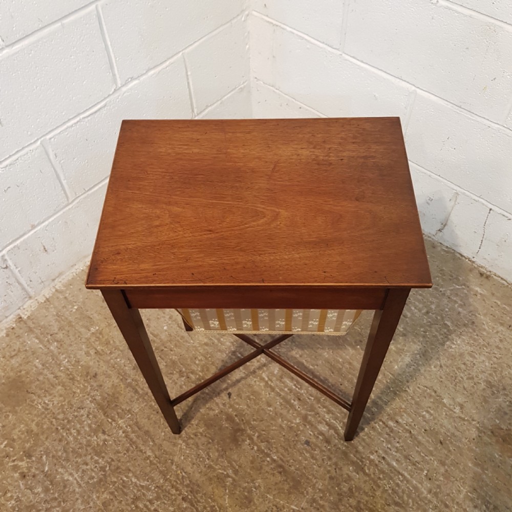 ANTIQUE SMALL REGENCY MAHOGANY WORK SEWING TABLE C1820 View VI