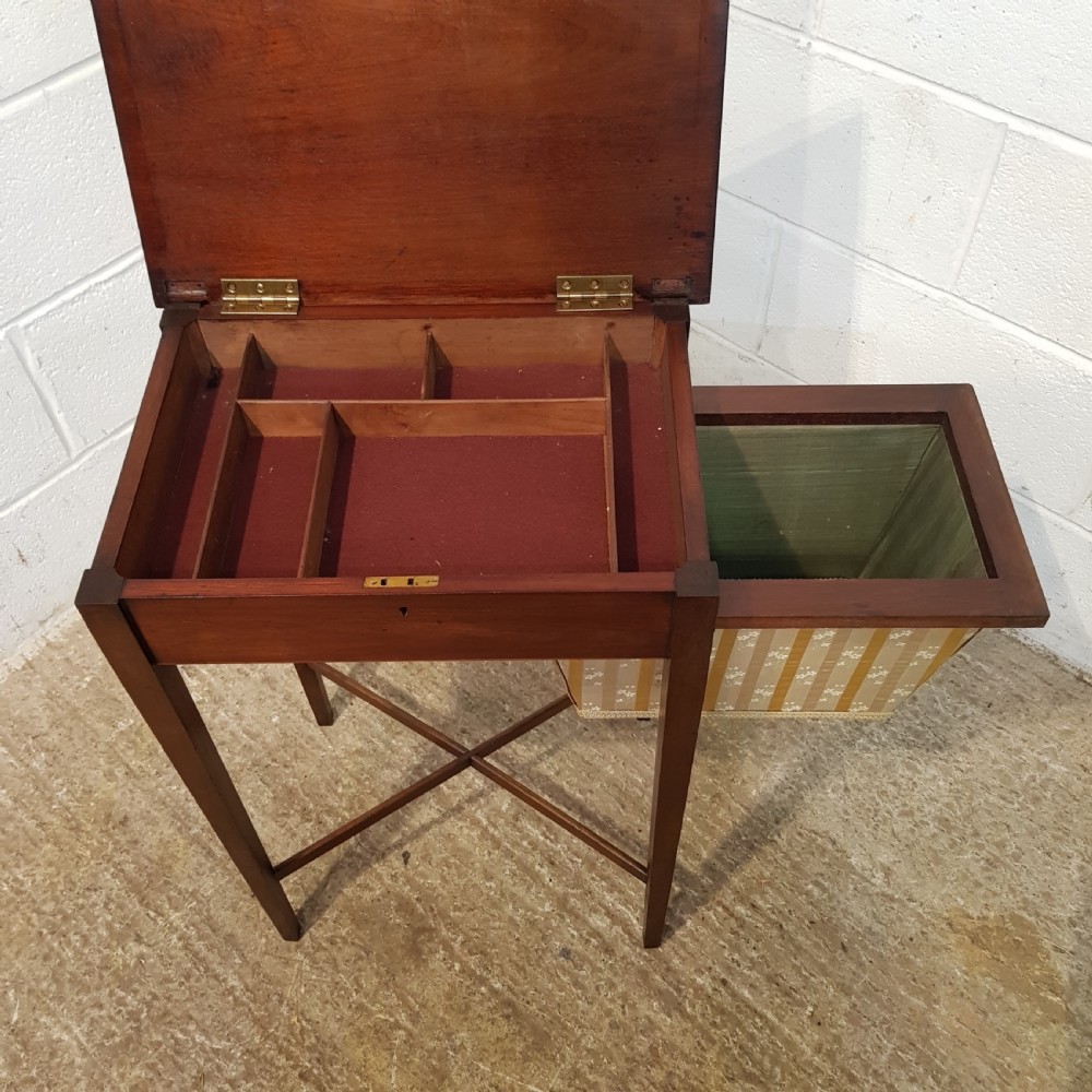 ANTIQUE SMALL REGENCY MAHOGANY WORK SEWING TABLE C1820 View VII