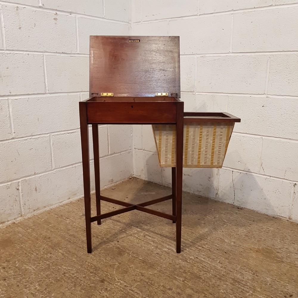 ANTIQUE SMALL REGENCY MAHOGANY WORK SEWING TABLE C1820 View VIII