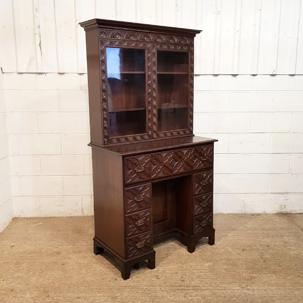 ANTIQUE LATE 18TH CENTURY OAK SECRETAIRE BOOKCASE C1780 View X