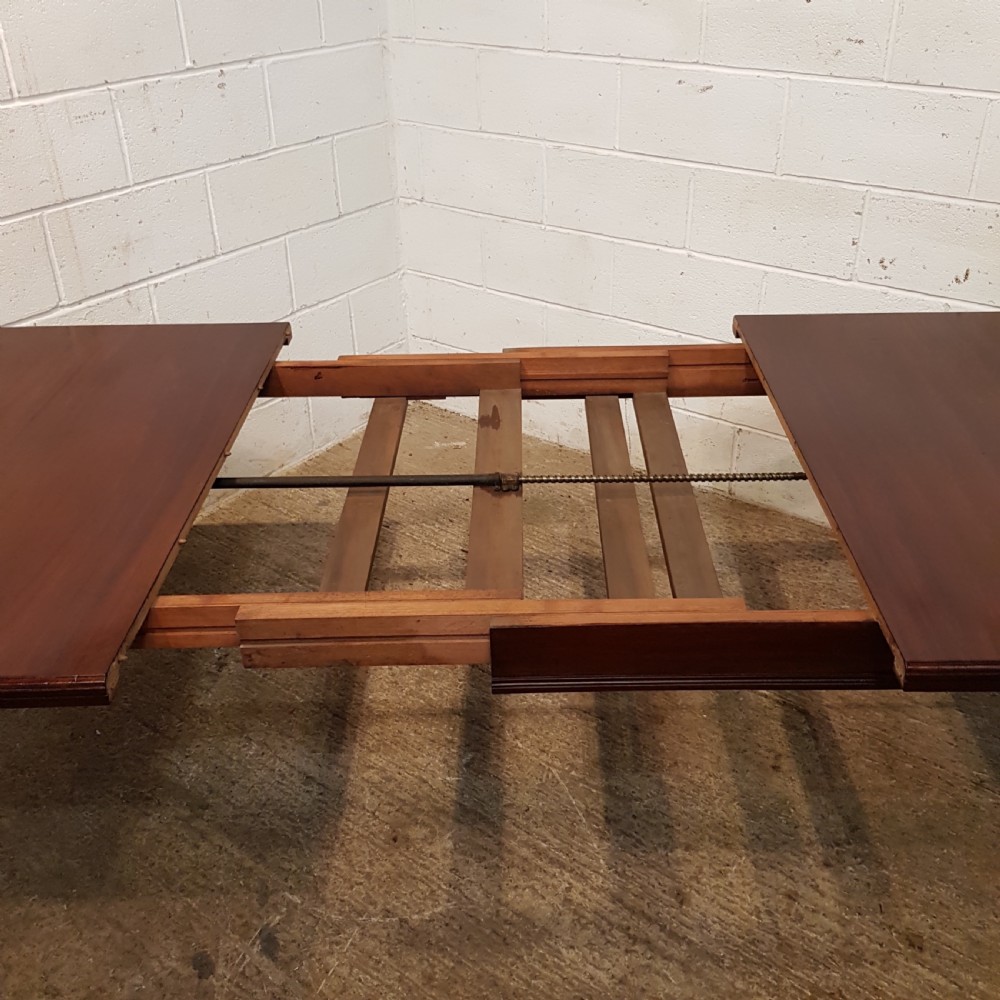 ANTIQUE LATE VICTORIAN MAHOGANY EXTENDING DINING TABLE C1890 seats 12 View VI