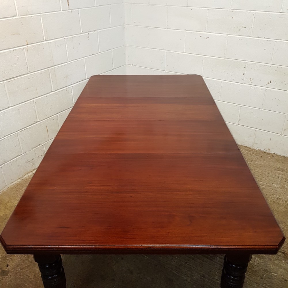 ANTIQUE LATE VICTORIAN MAHOGANY EXTENDING DINING TABLE C1890 seats 12 View IX