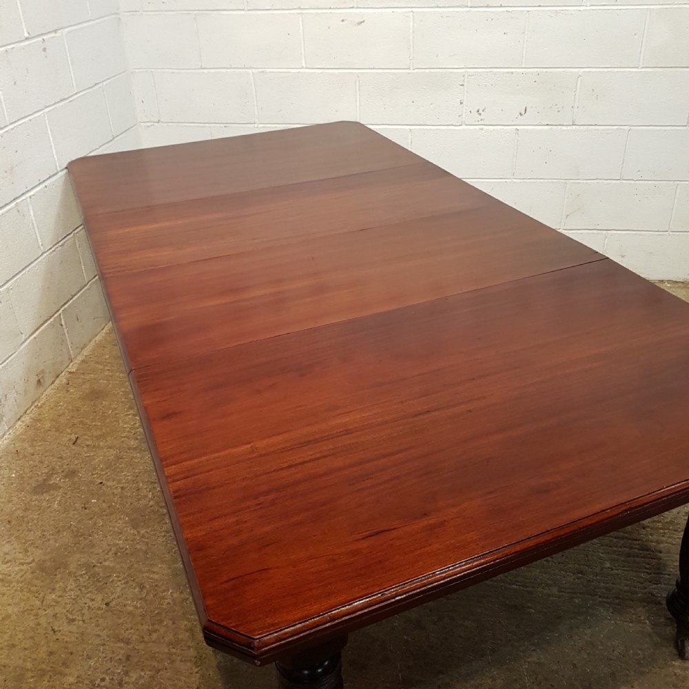 ANTIQUE LATE VICTORIAN MAHOGANY EXTENDING DINING TABLE C1890 seats 12 View X