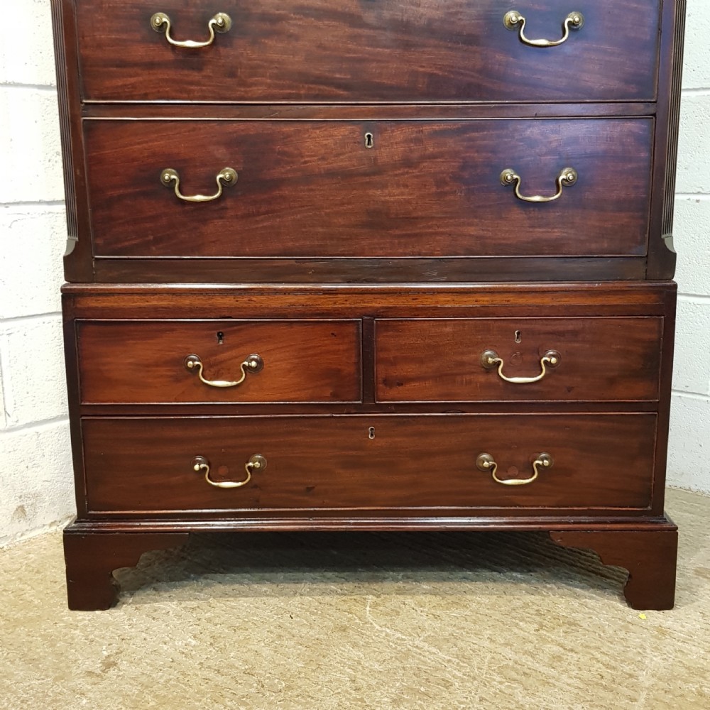 ANTIQUE 18TH CENTURY MAHOGANY CHEST ON CHEST C1780 View IV